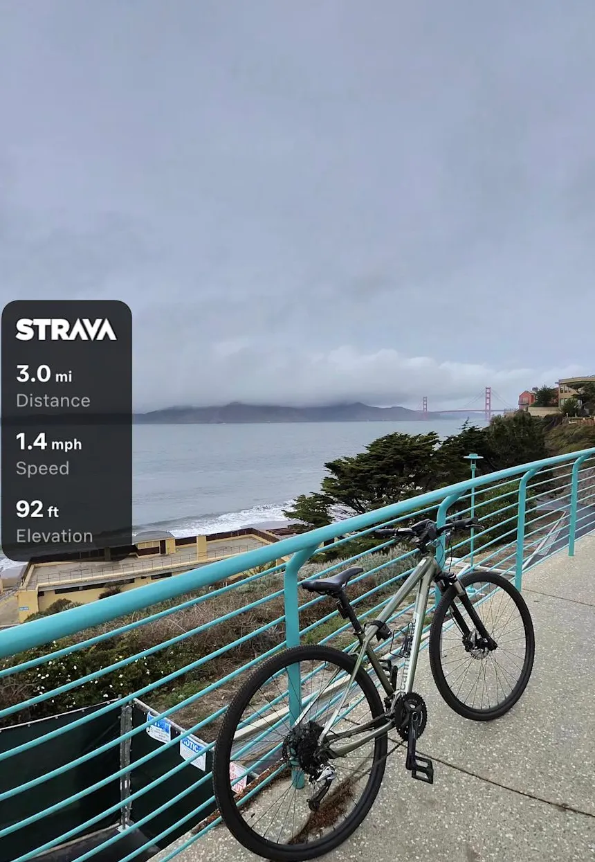 You can overlay your Strava stats onto the photos and videos you record.