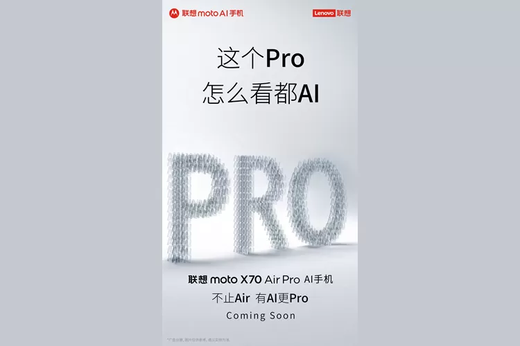 Sinyal Kuat Peluncuran Moto X70 Air Pro, Motorola Siap Panaskan Persaingan