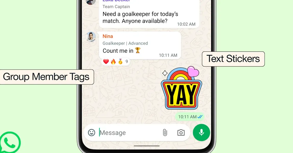 Update WhatsApp 2026: Fitur Tag Anggota dan Stiker Teks Instan Resmi Hadir