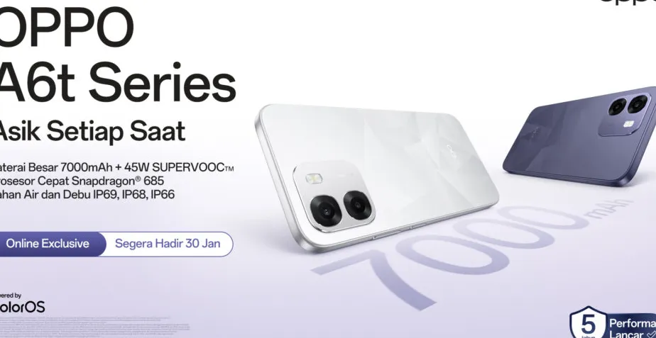 Poster promosi peluncuran OPPO A6t Series di Indonesia