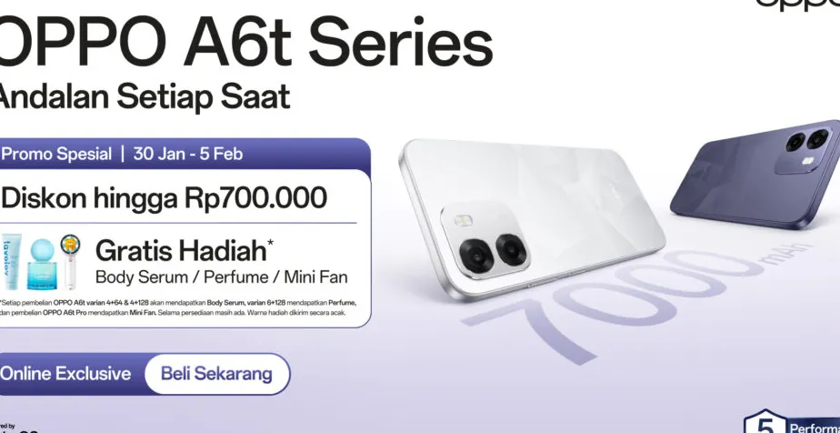 Baterai 7000 mAh Cuma 2 Jutaan? Cek Harga OPPO A6t dan A6t Pro di Sini!