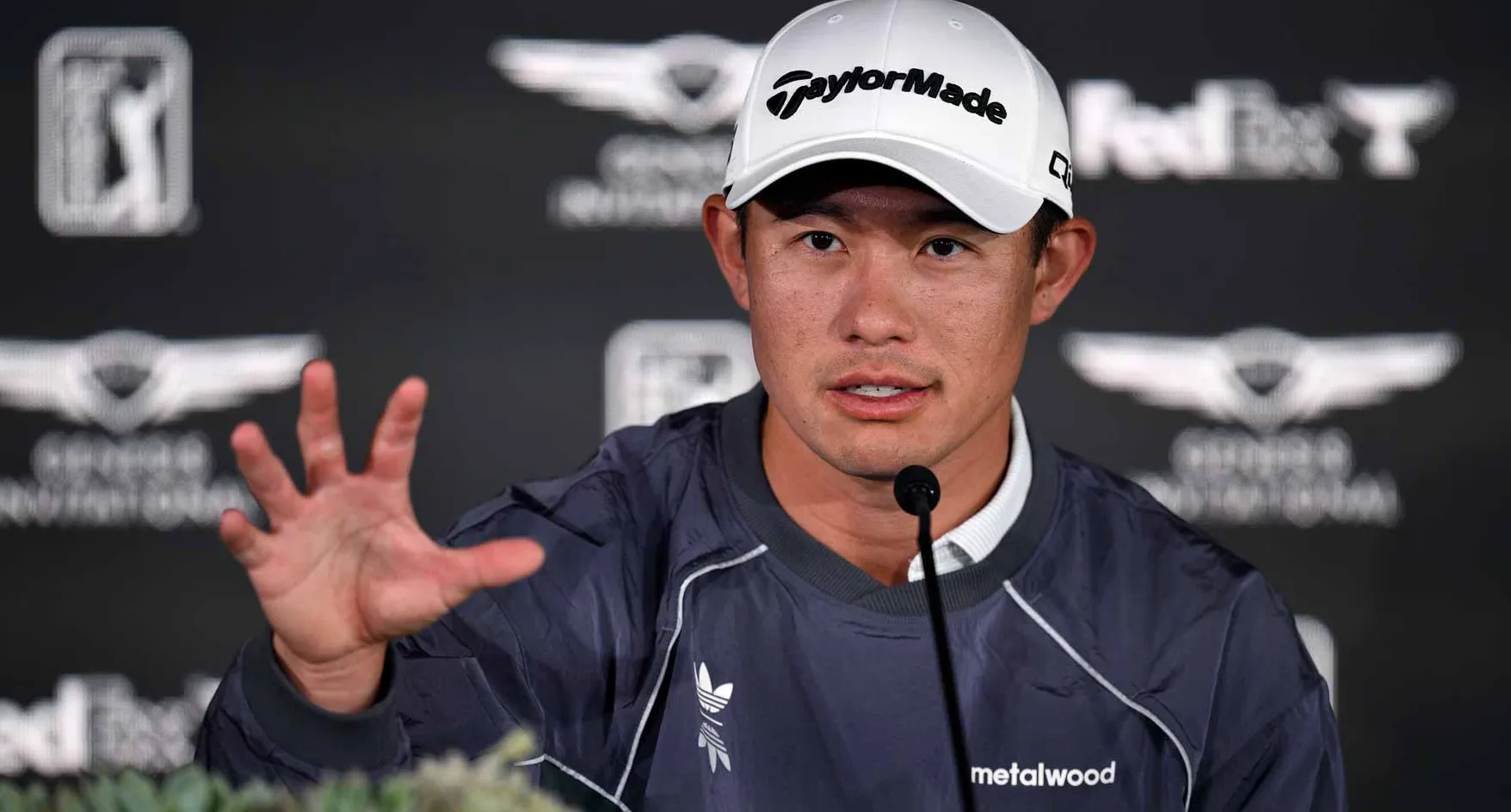 Collin Morikawa speaks to the media prior to the 2026 Genesis Invitational at Riviera.