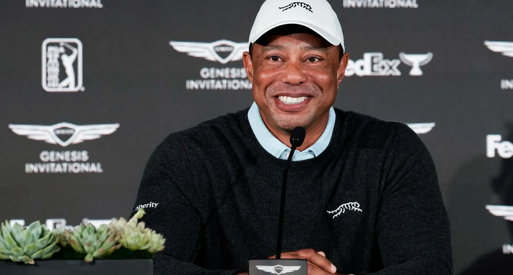 Tiger Woods at Riviera on Tuesday ahead of the 2026 Genesis Invitational.