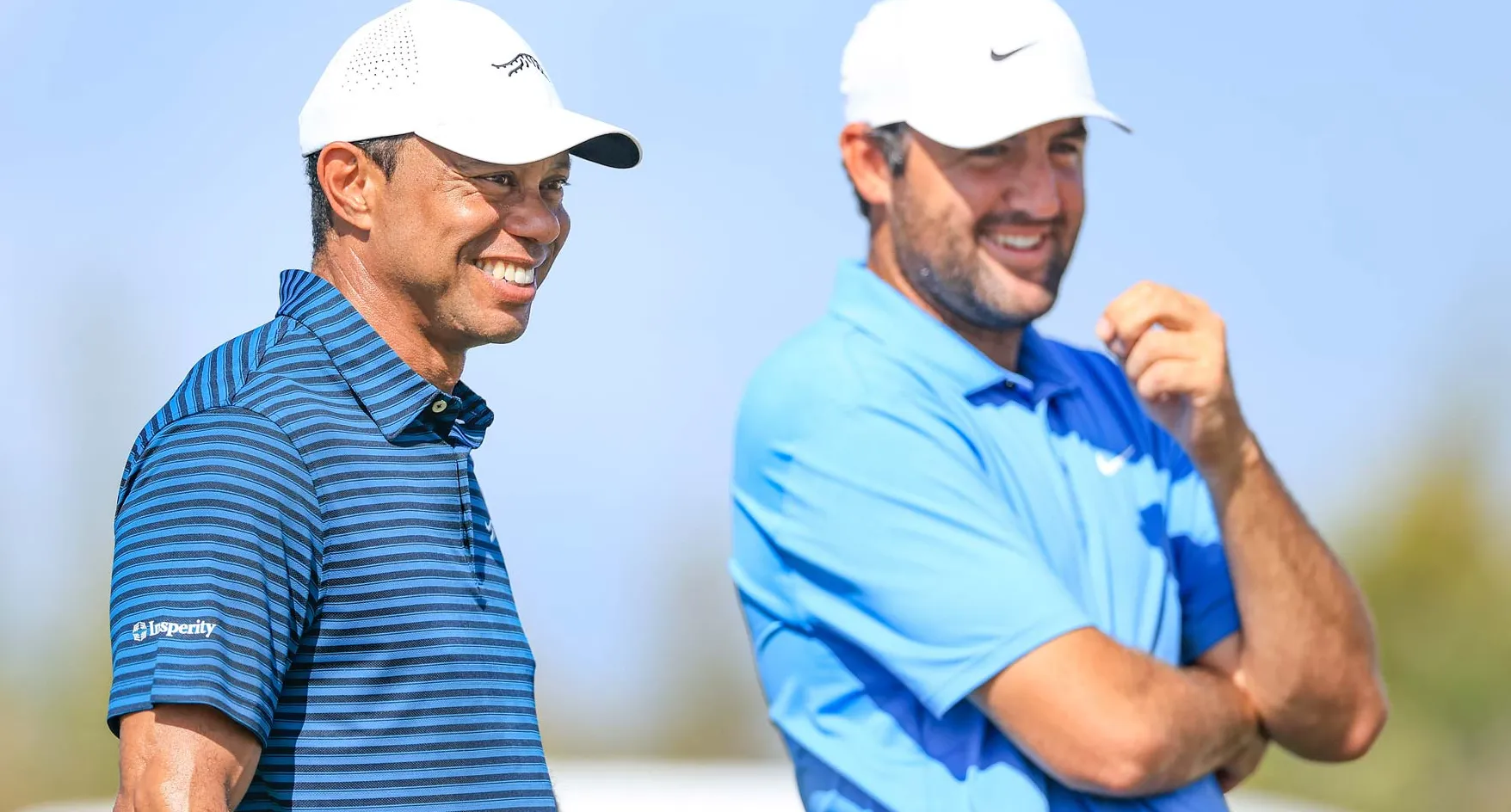 Tiger Woods and Scottie Scheffler at the 2025 Hero World Challenge.
