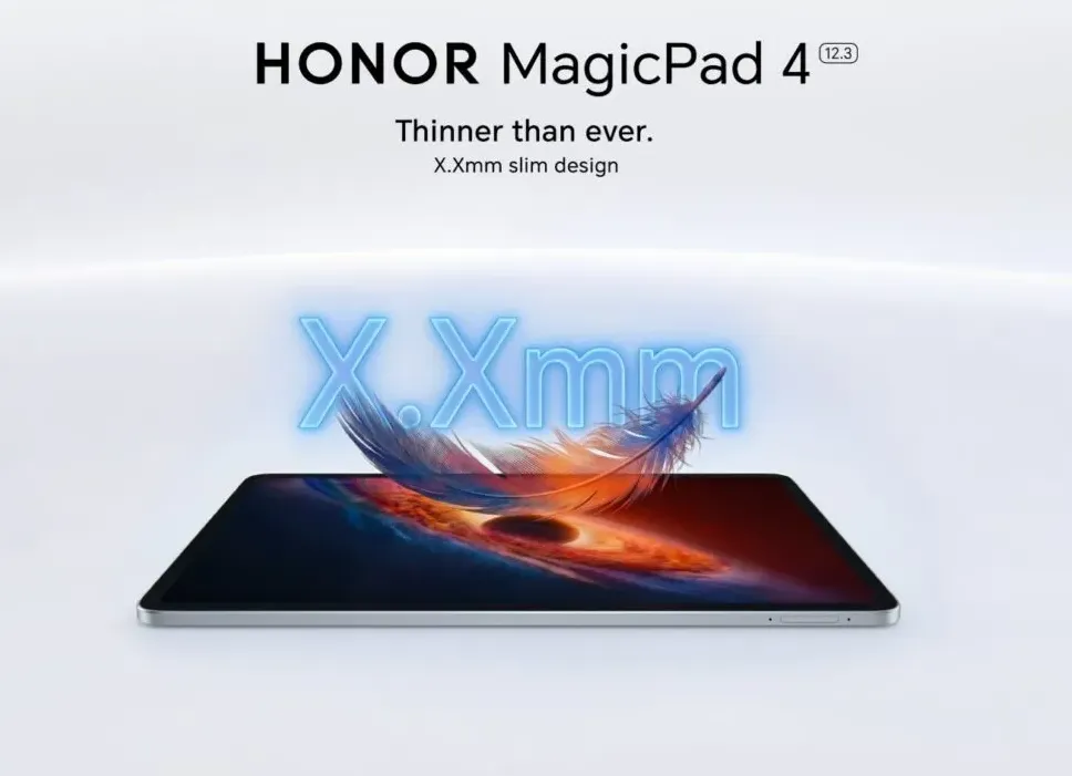 Ilustrasi layar tablet Honor MagicPad 4 dengan refresh rate 165 Hz