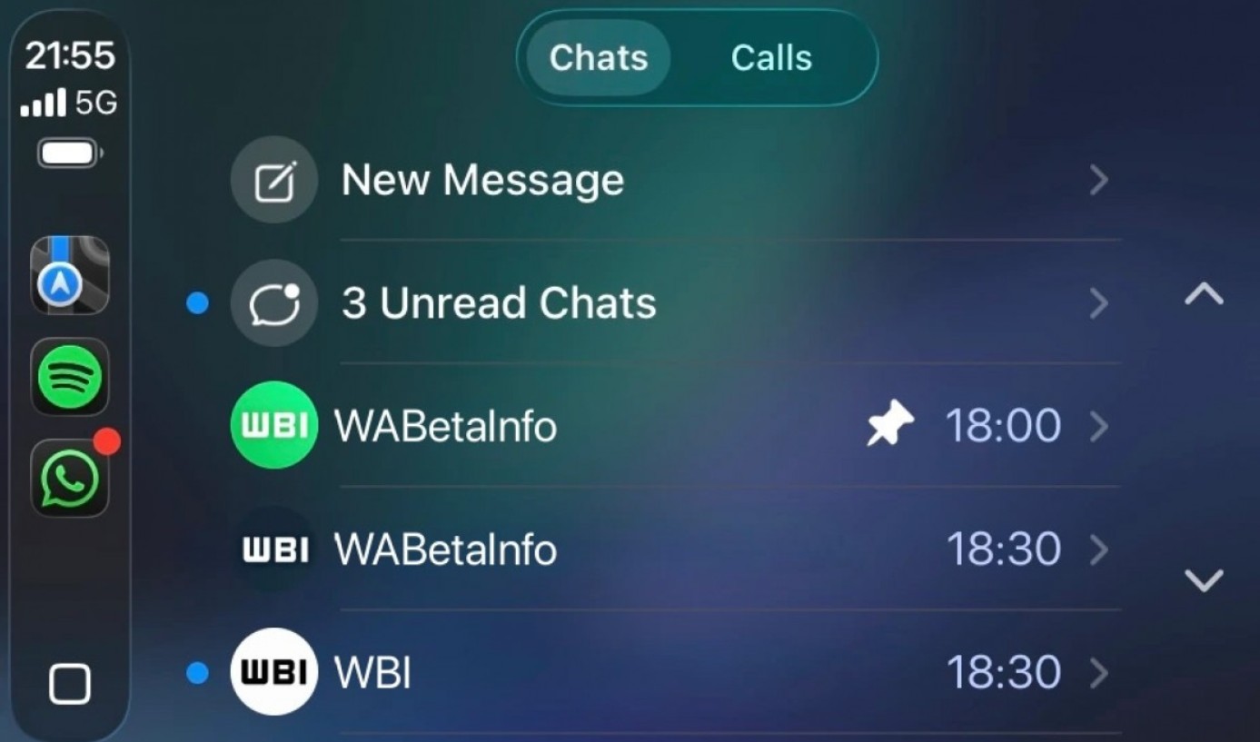 WhatsApp Uji Aplikasi Mandiri untuk CarPlay