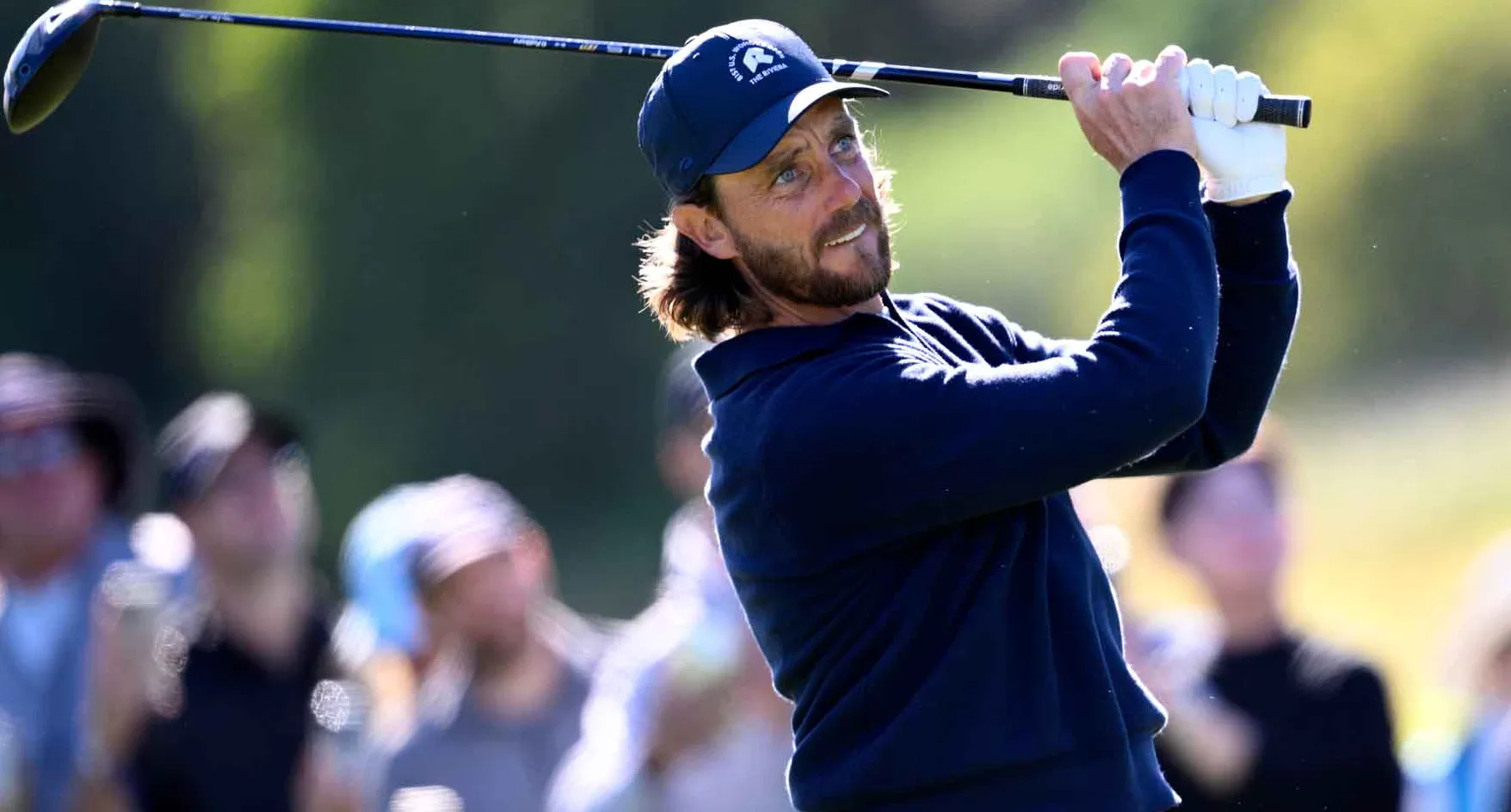Tommy Fleetwood of England plays his shot from the 18th tee during the third round of The Genesis Invitational 2026 at Riviera Country Club on February 21, 2026 in Pacific Palisades, California. (Photo by Orlando Ramirez/Getty Images)