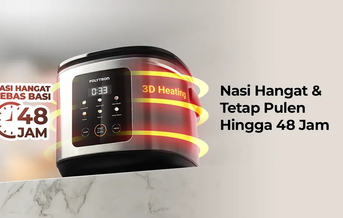 Polytron Kitchenmate Rice Cooker Low Carbo: Solusi Makan Nasi Lebih Sehat