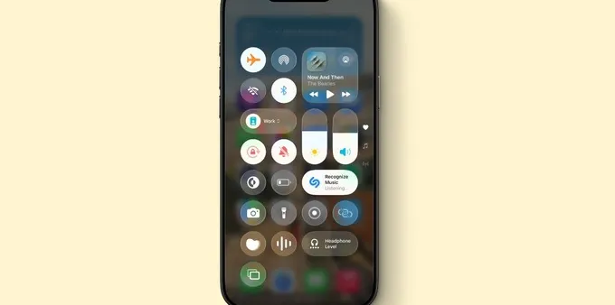 An iPhone displaying the Control Center in iOS 26.4