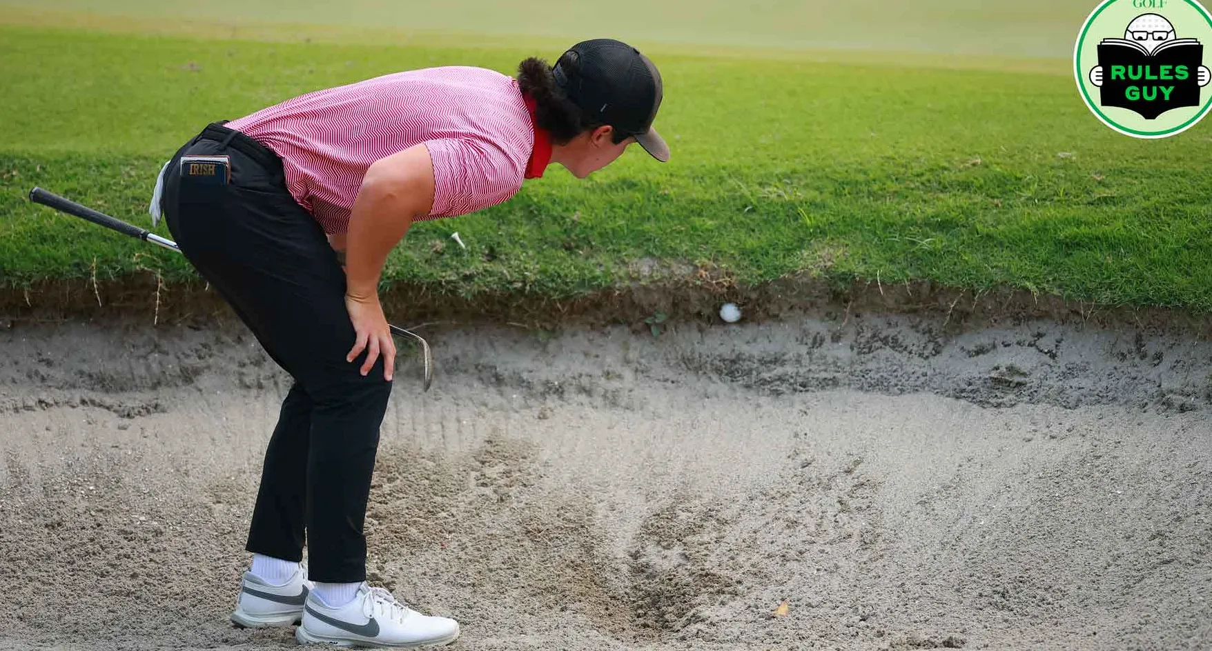 Golfer watches his ball embedded in the bunker during the final round of the The Panama Championship 2025 at Club de Golf de Panama on February 02, 2025 in Panama, Ciudad de Panama. (Photo by Hector Vivas/Getty Images)