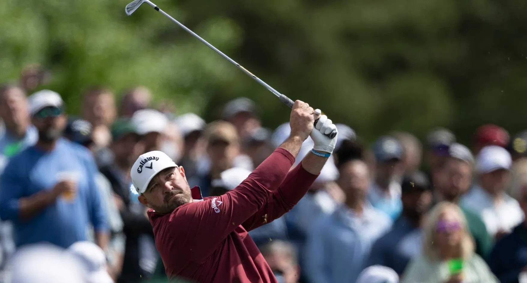 Brandon Holtz hits a shot at Augusta National